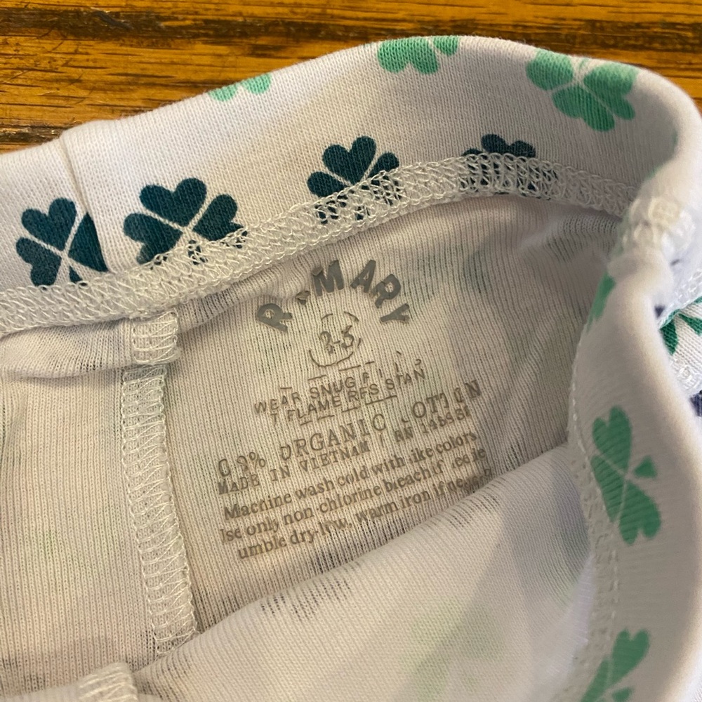 Primary Shamrock Pajamas Set Green and Blue - Size 2-3 - Picture 8 of 8
